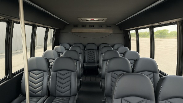 Interior of Charter Bus Company Oak Lawn's 15 Passenger Minibus in Oak Lawn