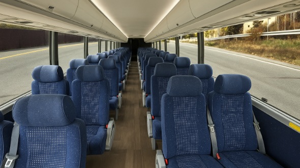 Interior of Charter Bus Company Orland Park's 18 Passenger Minibus in Orland Park