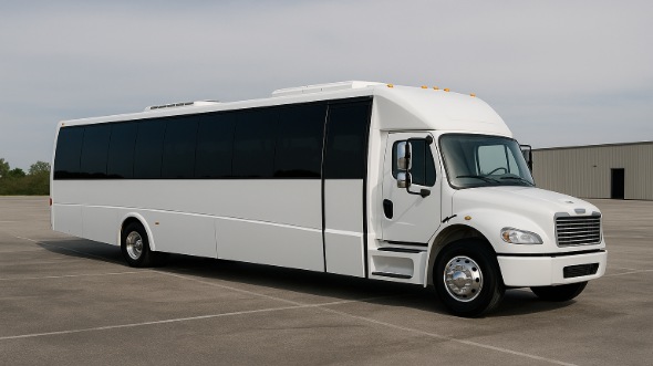 Exterior of Charter Bus Company Skokie's 28 Passenger Mini bus in Skokie