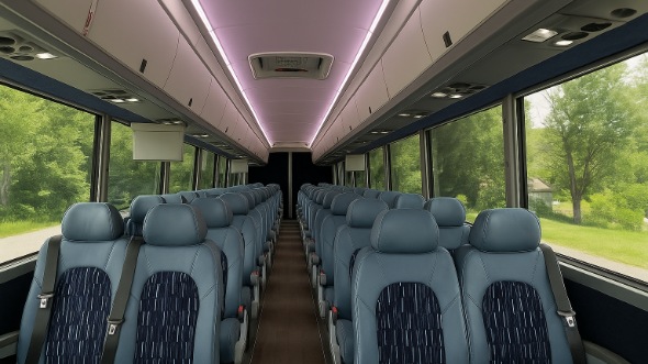 Interior of Charter Bus Company Hoffman Estates's 30 Passenger Minibus in Hoffman Estates