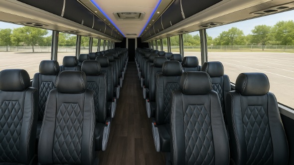 56 passenger charter bus interior