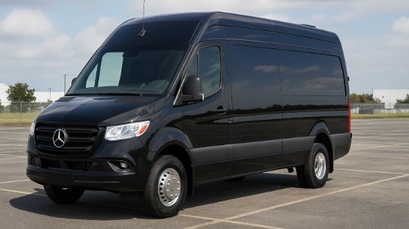 Exterior of Charter Bus Company Mount Prospect's Sprinter Limo in Mount Prospect